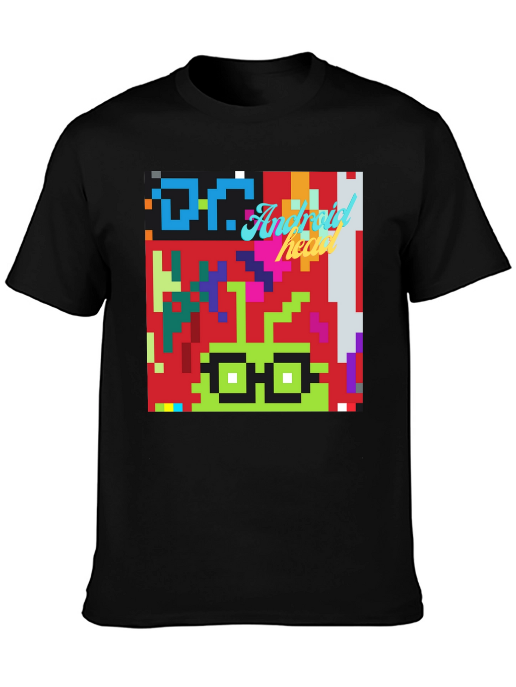 Pixel Art Android Nerd T-Shirt - Retro Style