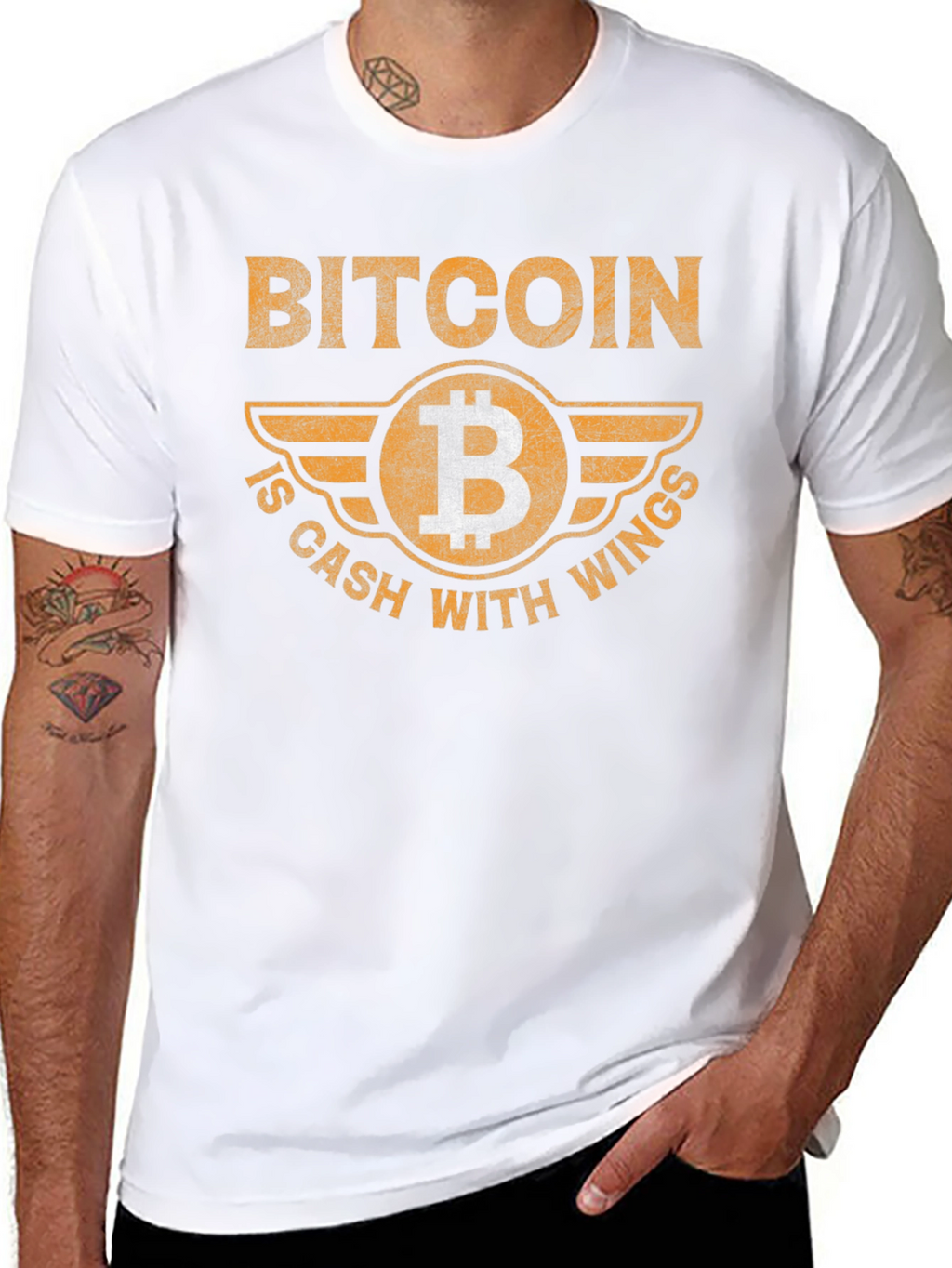 Bitcoin is Cash with Wings Graphic T-Shirt