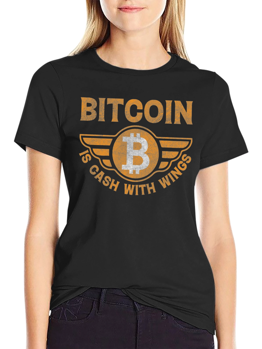 Bitcoin is Cash with Wings Graphic T-Shirt