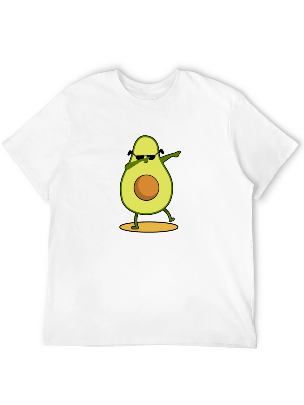 Dabbing Avocado Graphic Tee - Funny Fruit Cartoon T-Shirt