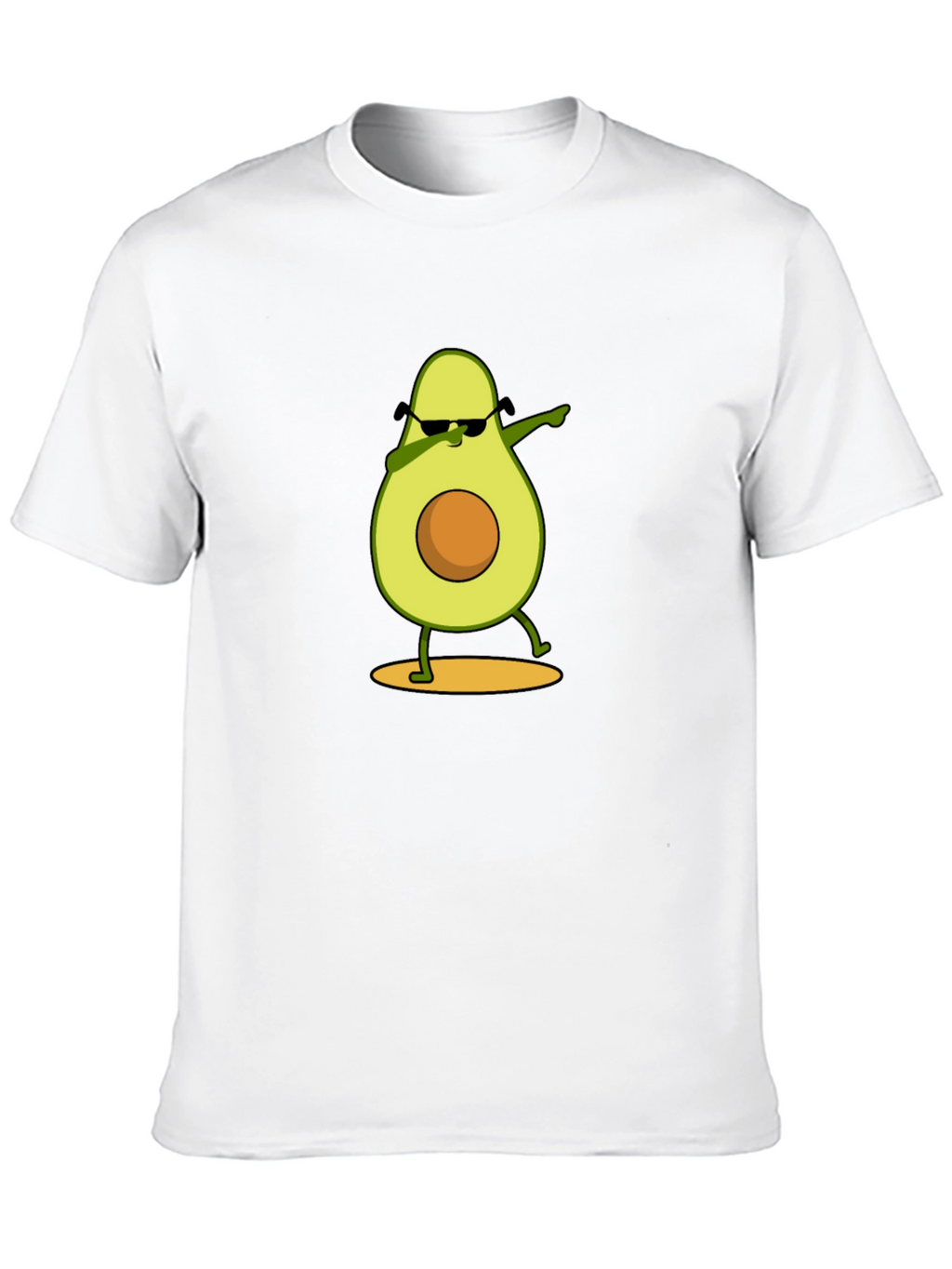 Dabbing Avocado Graphic Tee - Funny Fruit Cartoon T-Shirt
