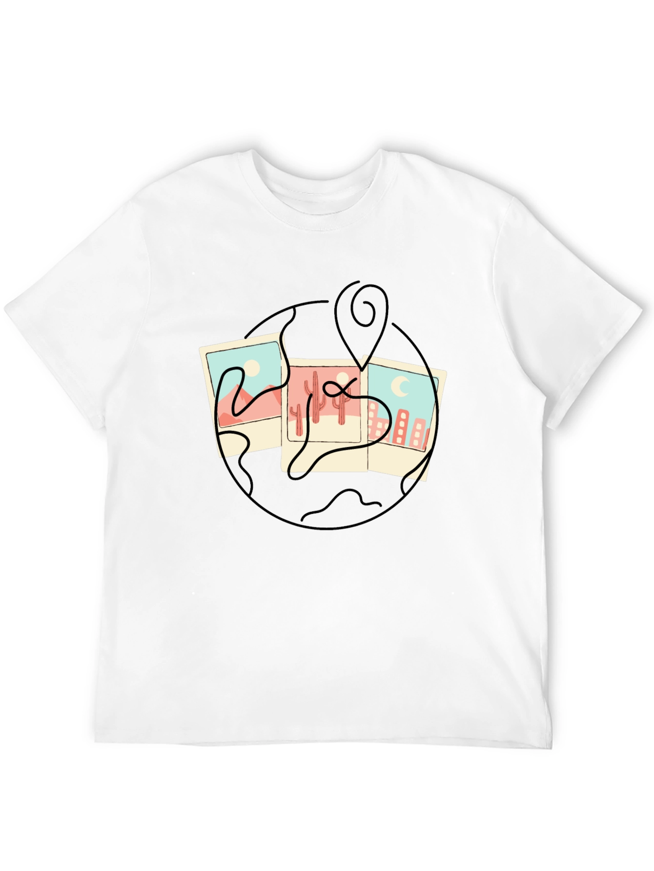 World Traveler T-Shirt - Landmark Collage
