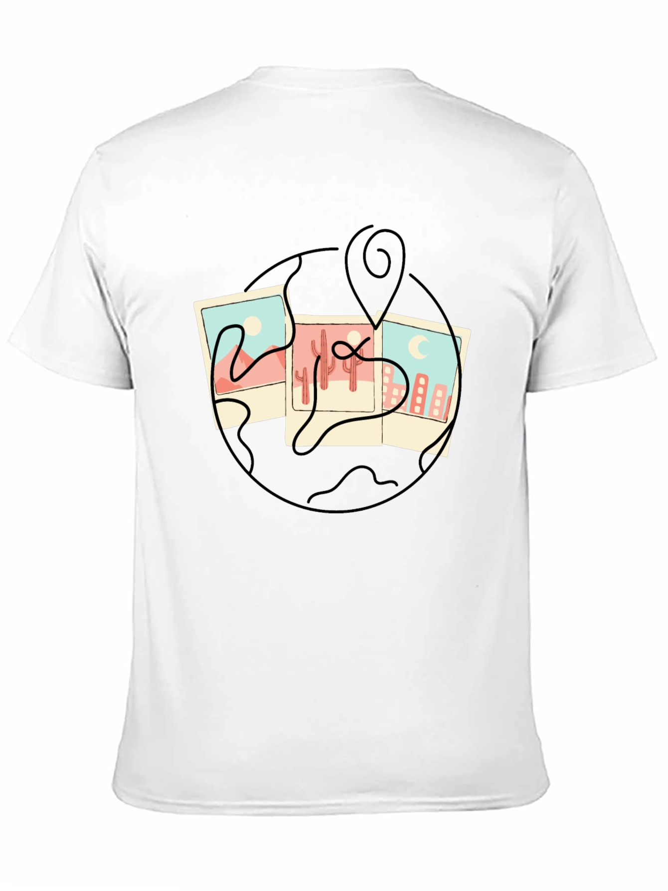 World Traveler T-Shirt - Landmark Collage