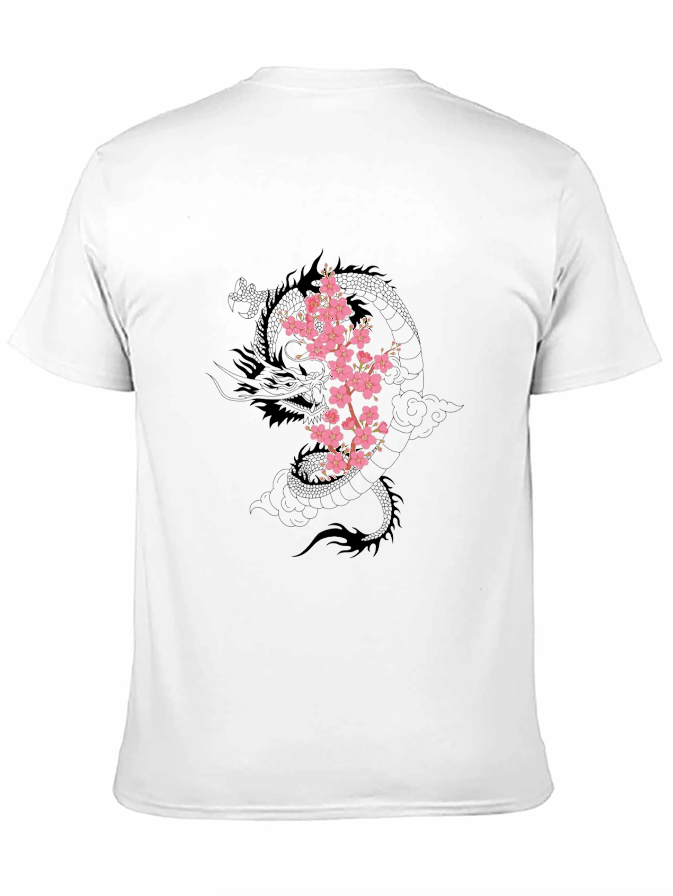Dragon & Cherry Blossom Black T-Shirt