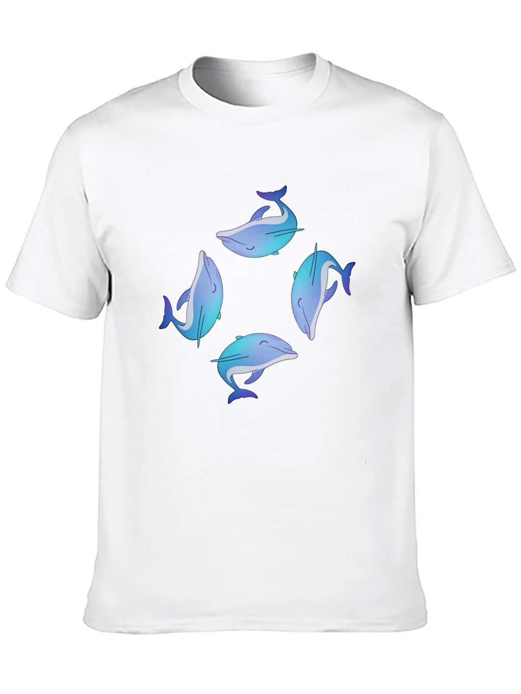 Dolphin Circle Graphic Black T-Shirt