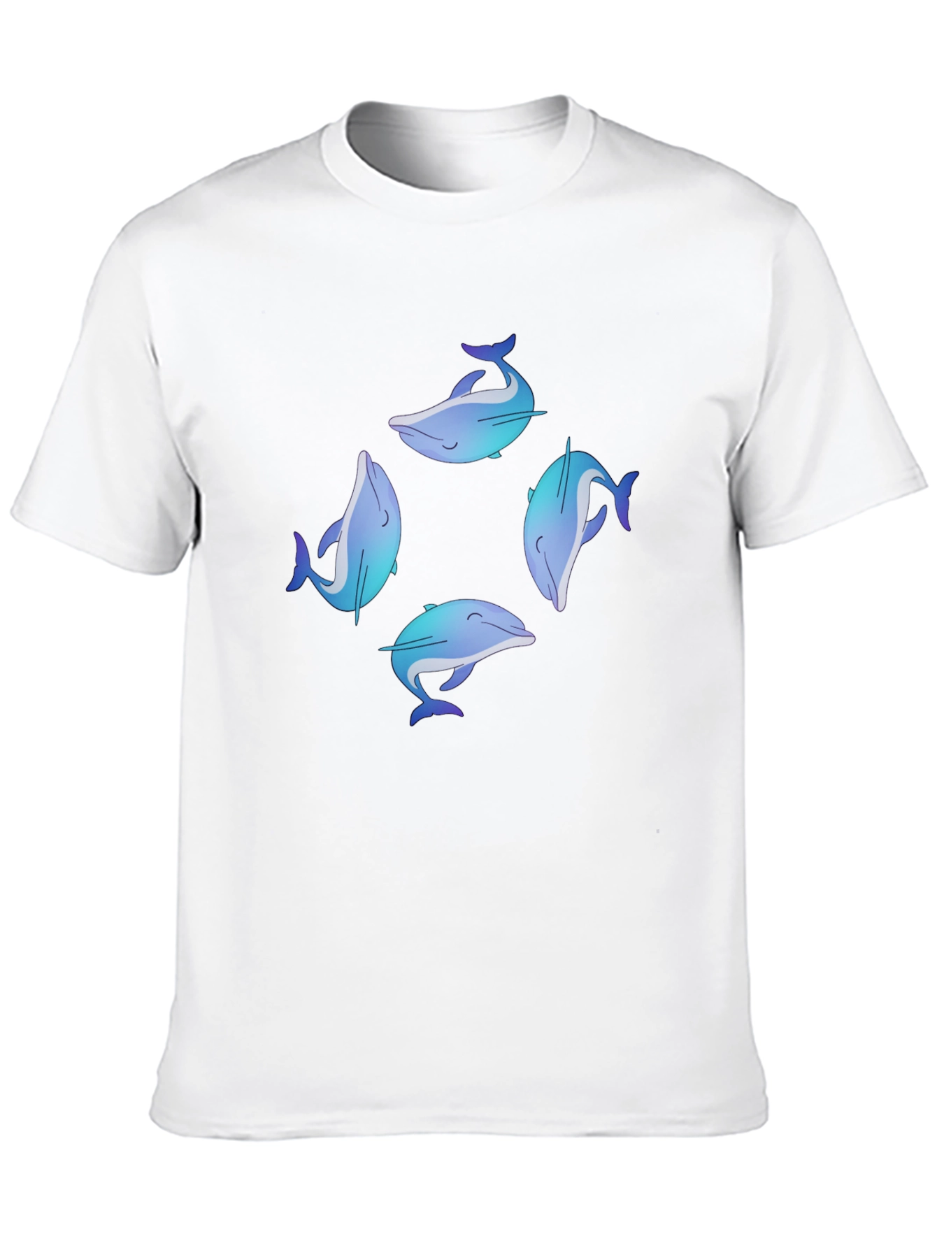 Dolphin Circle Graphic Black T-Shirt
