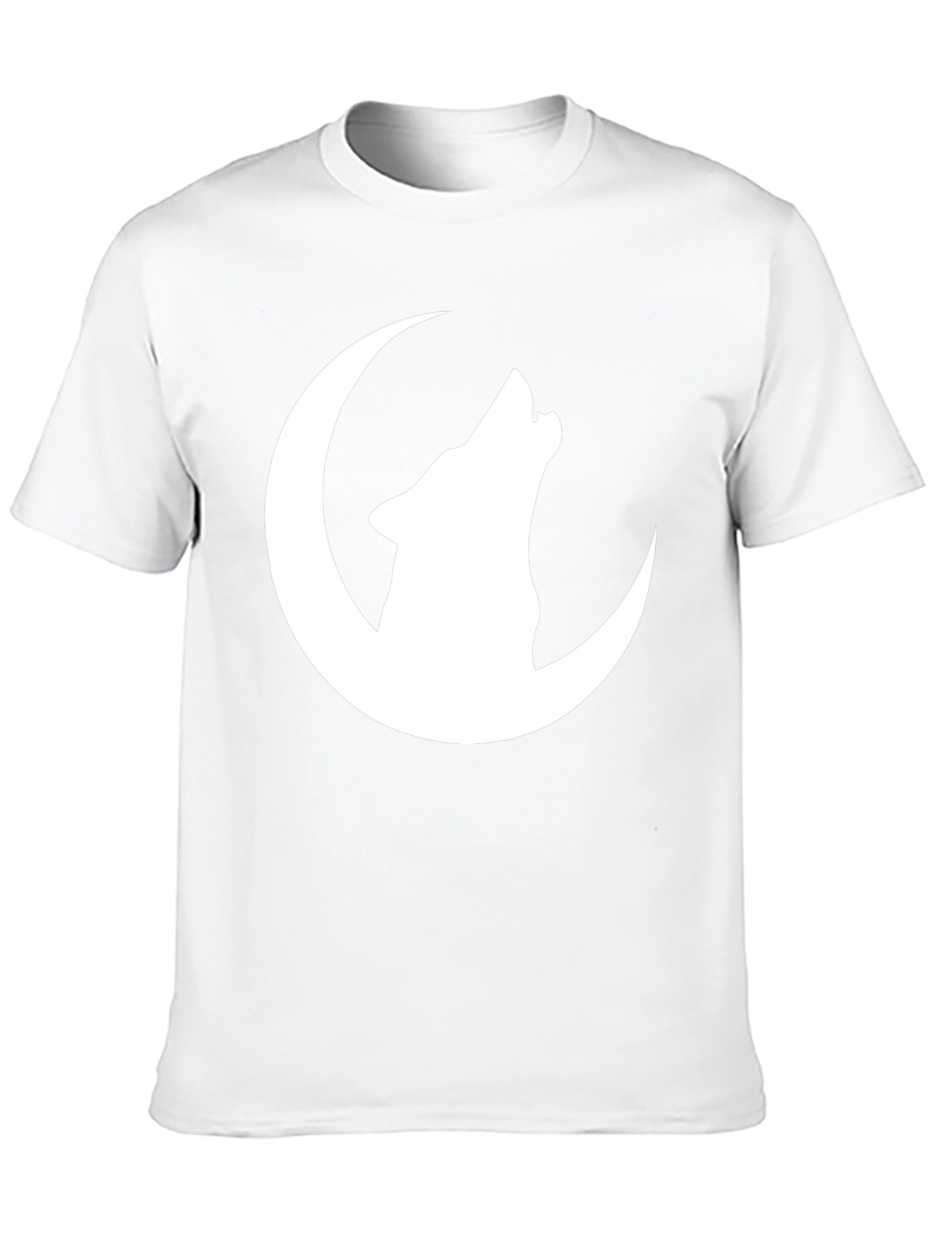 Wolf Moon Graphic Tee - Black Cotton T-Shirt