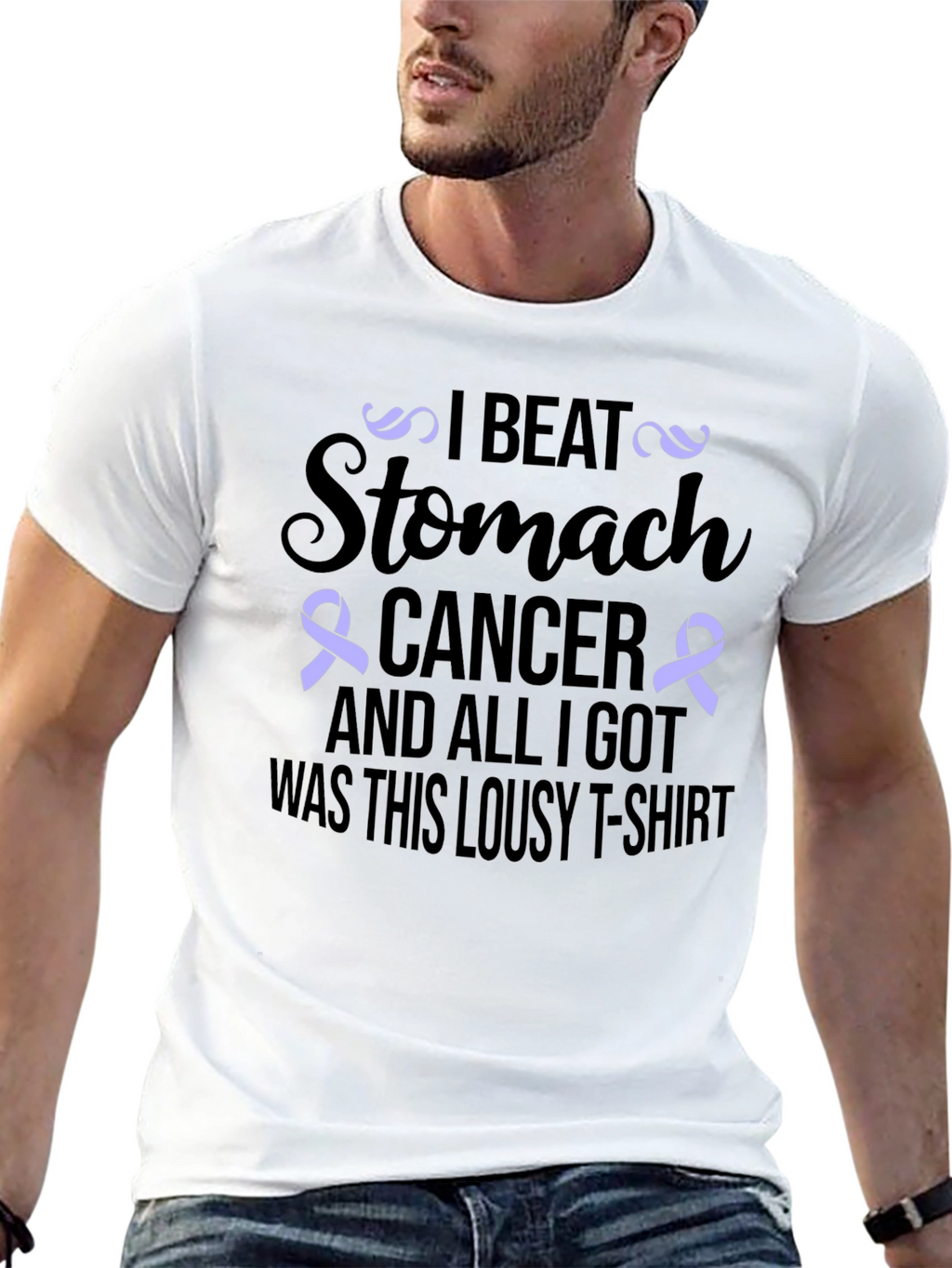 Stomach Cancer Awareness T-Shirt: I Beat Stomach Cancer