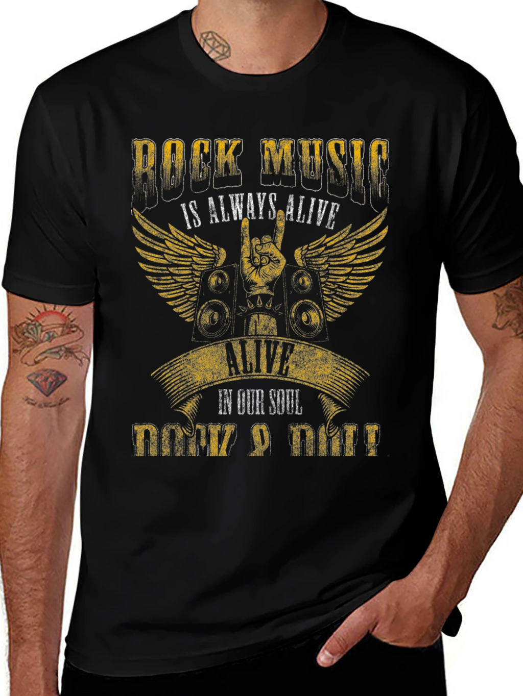 Rock Music T-Shirt - Always Alive in Our Soul
