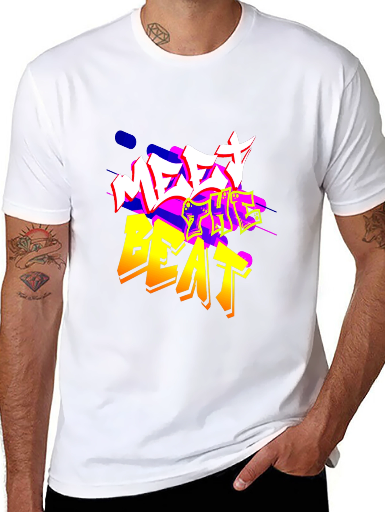 Meet The Beat Black Graphic Tee