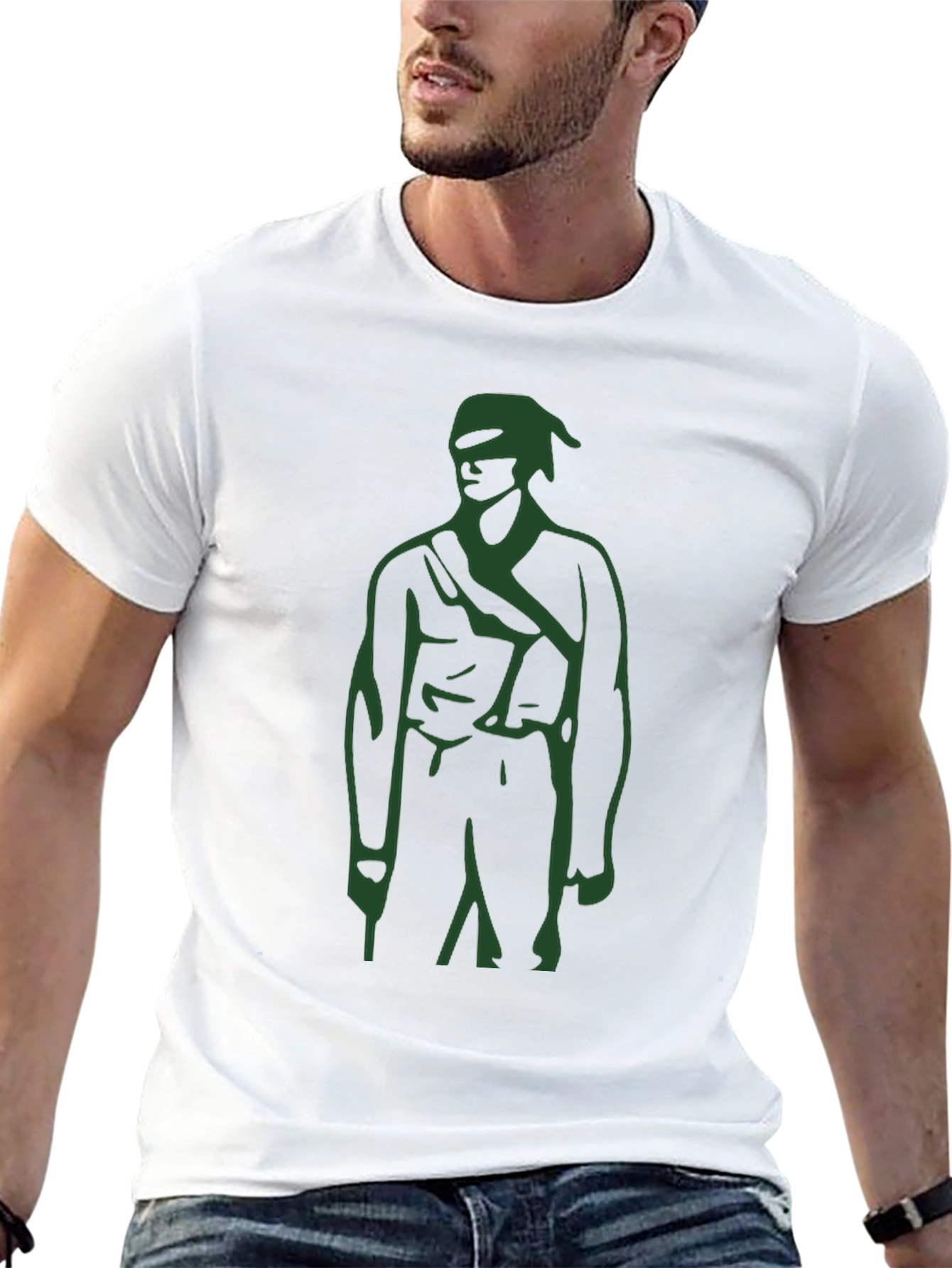 Graphic Tee: Retro Soldier Design