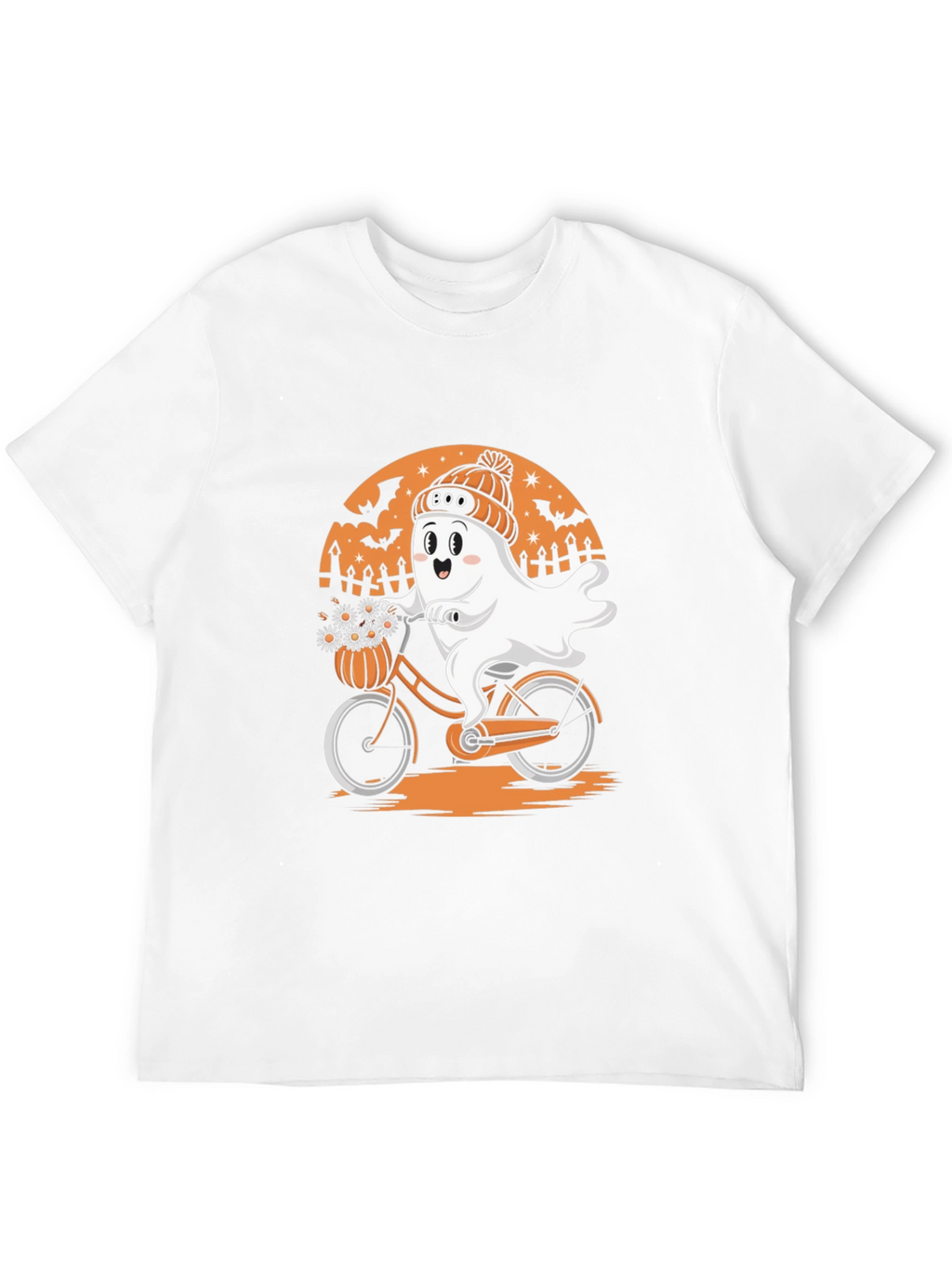 Boo Ghost Bike Halloween T-Shirt