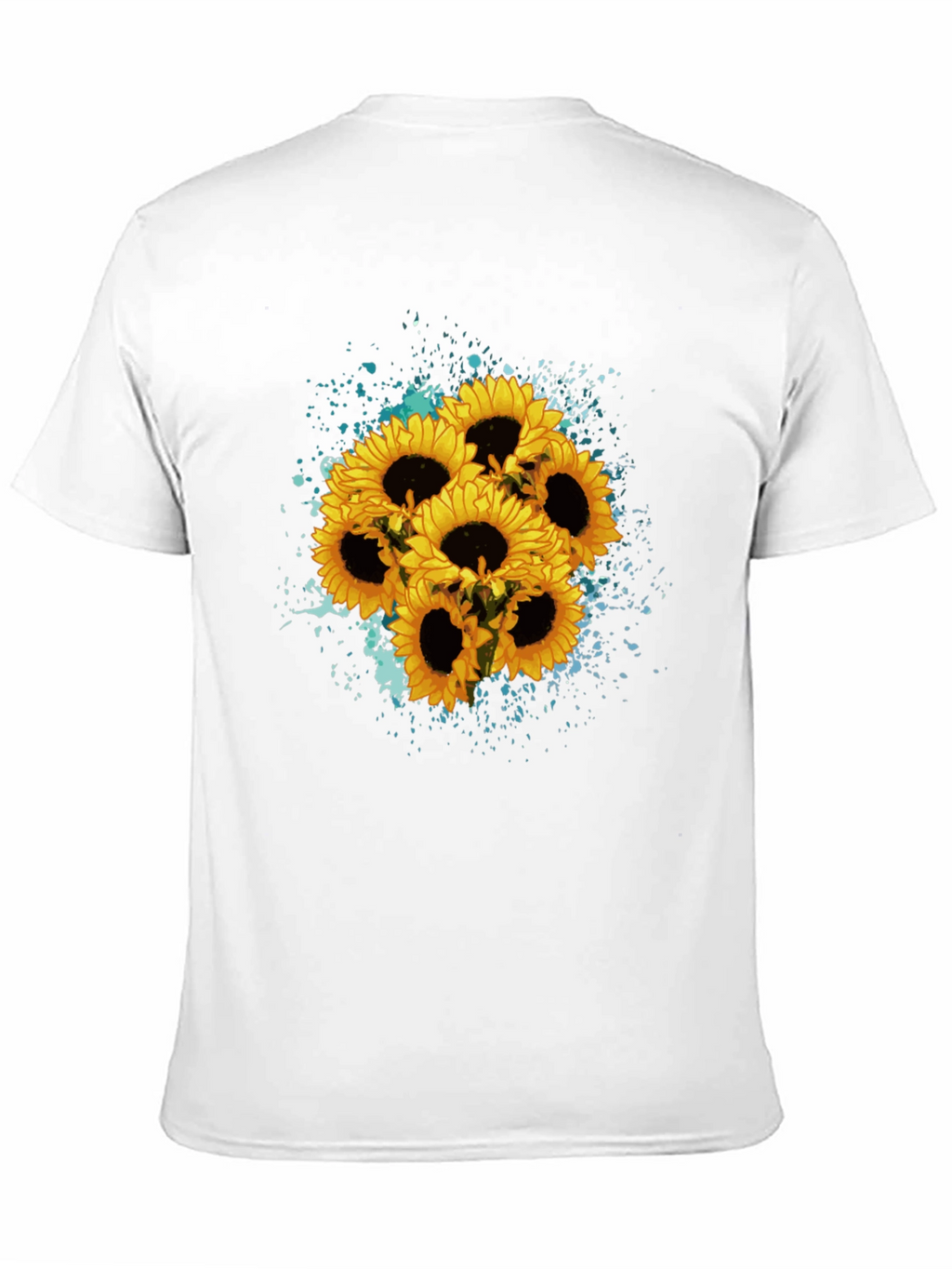 Sunflower Splash Black T-Shirt - Floral Graphic Tee