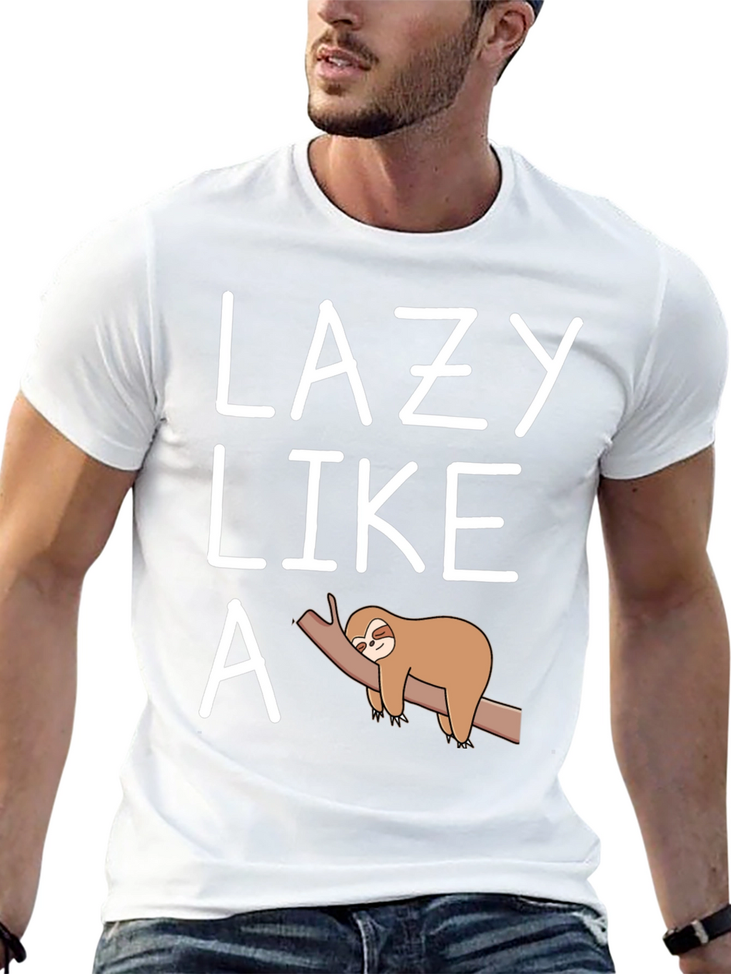 Lazy Like a Sloth T-Shirt Funny Graphic Tee