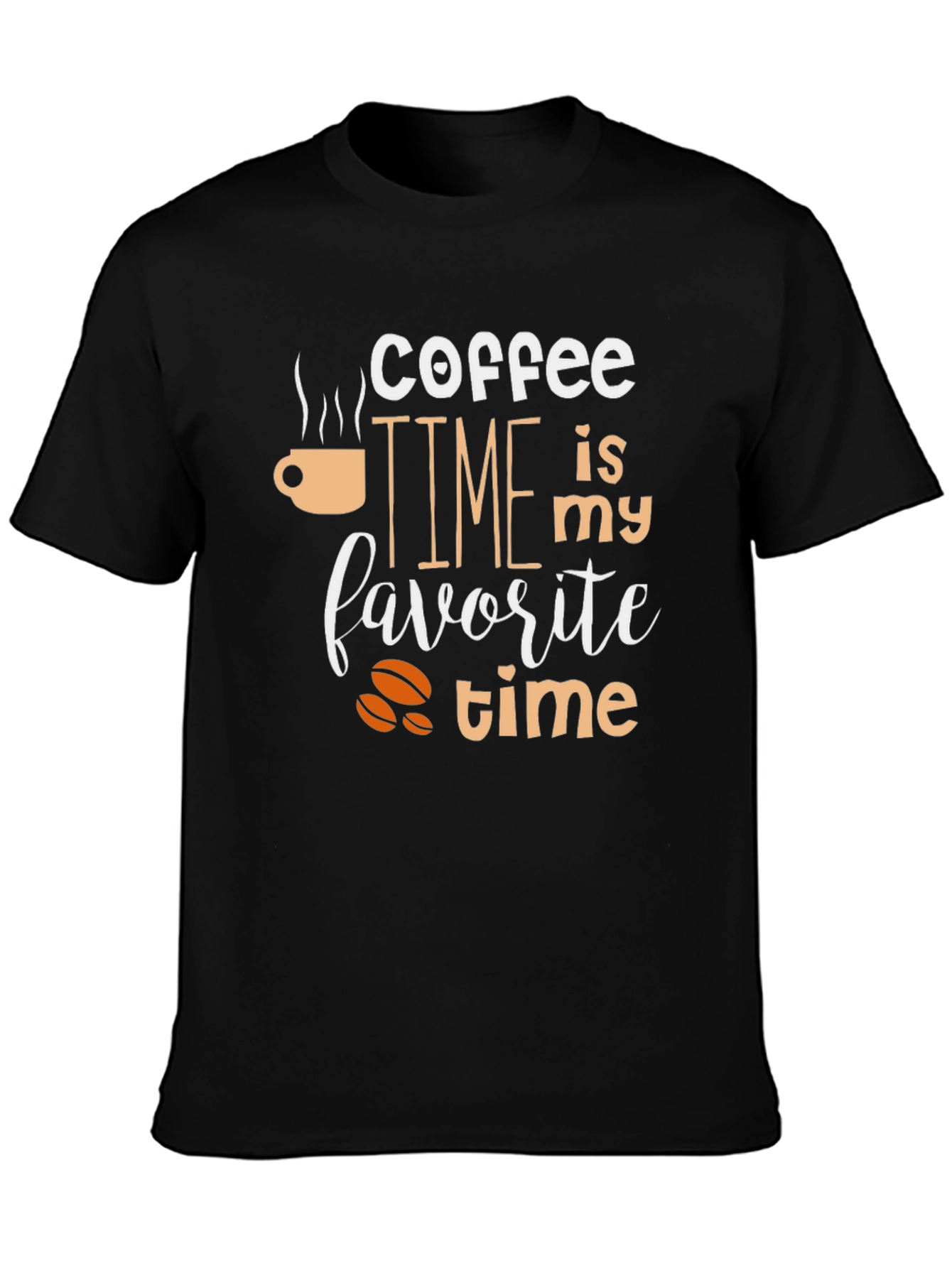 Coffee Time T-Shirt - Black Graphic Tee