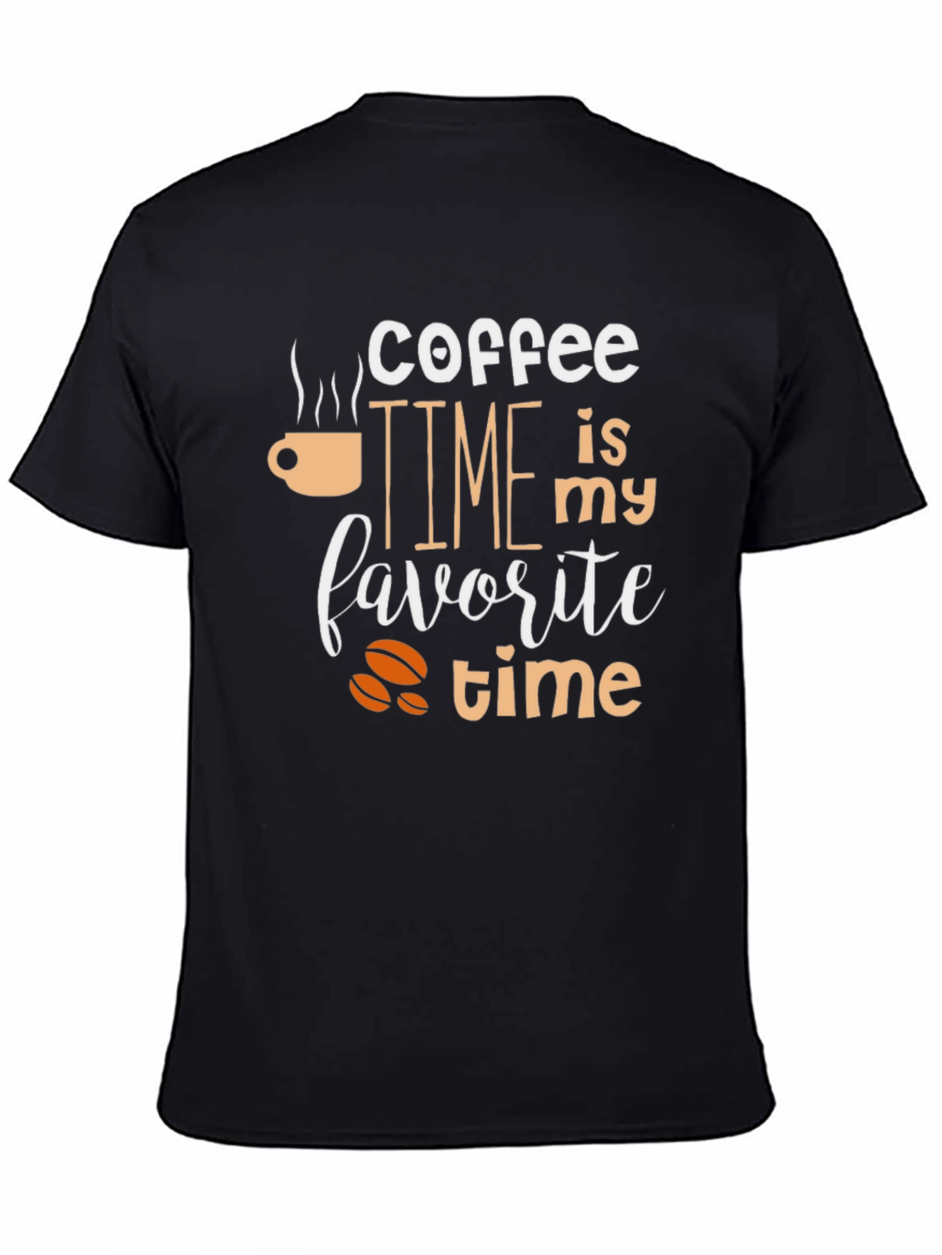 Coffee Time T-Shirt - Black Graphic Tee