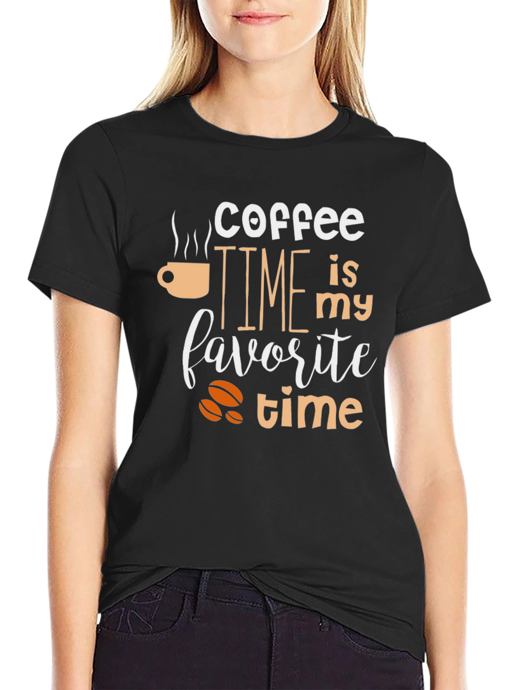 Coffee Time T-Shirt - Black Graphic Tee