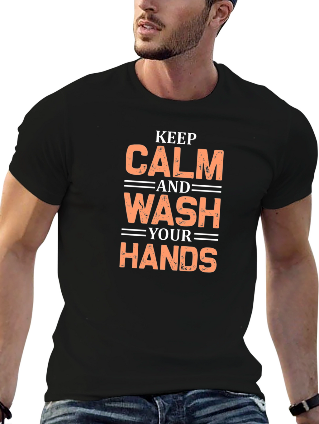 Keep Calm and Wash Your Hands Graphic Tee