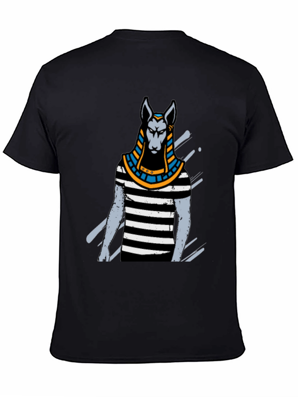 Anubis Striped Tee - Egyptian God T-Shirt