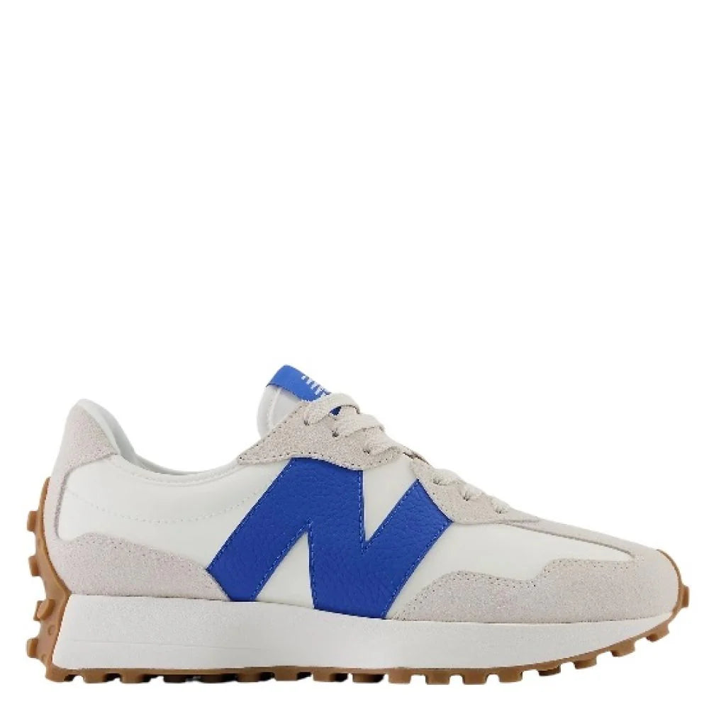 New Balance Women's 327 in Moonbeam with Blue Oasis