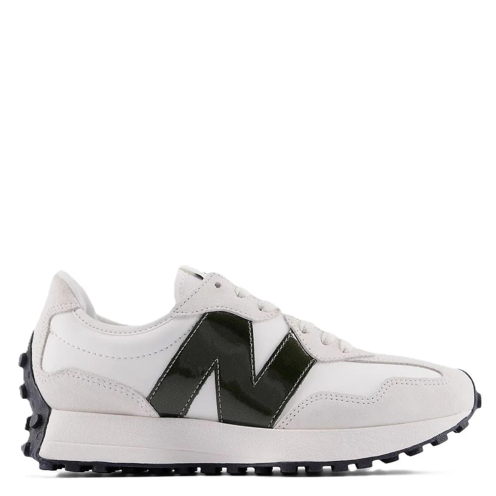 New Balance Women's 327 in Sea Salt with Dark Olivine