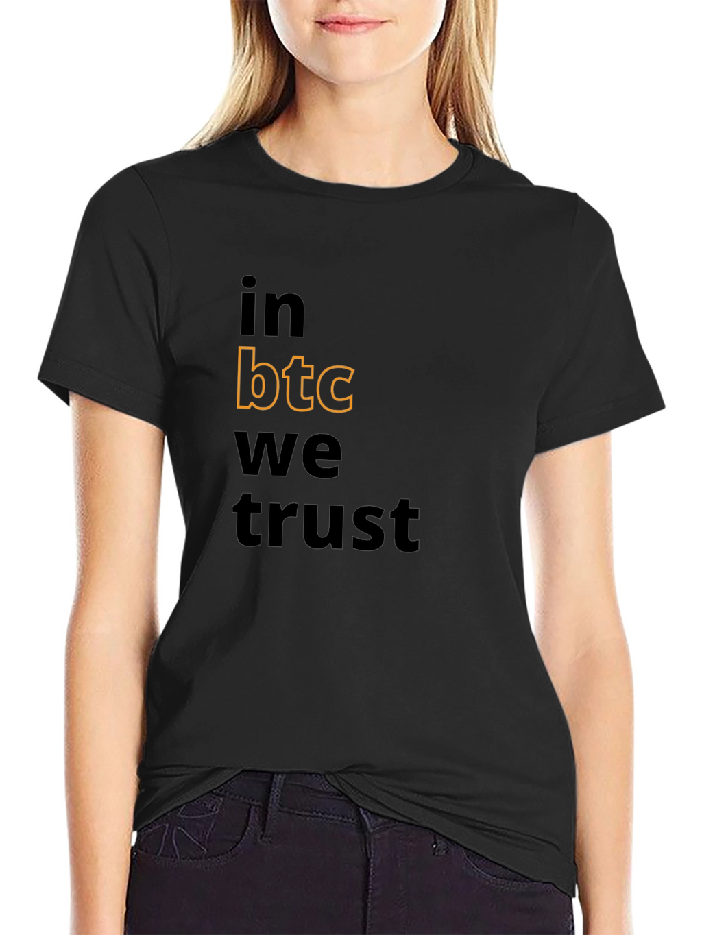In BTC We Trust Black Graphic Tee