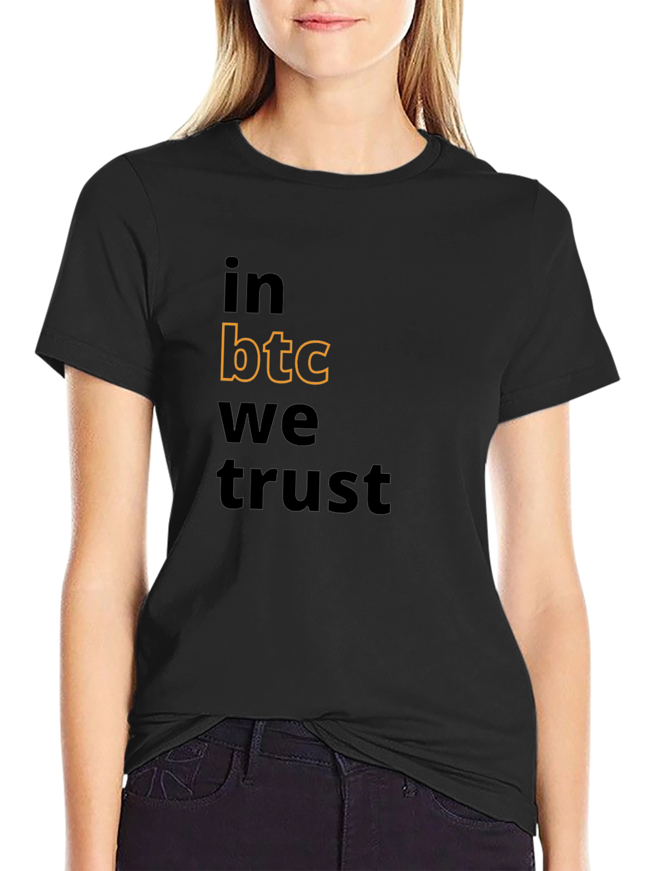 In BTC We Trust Black Graphic Tee