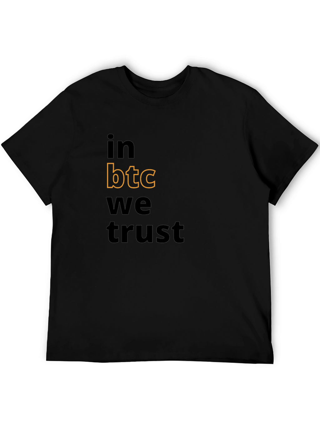 In BTC We Trust Black Graphic Tee