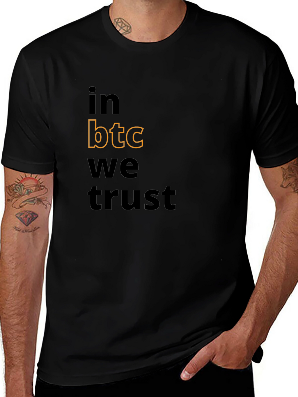 In BTC We Trust Black Graphic Tee