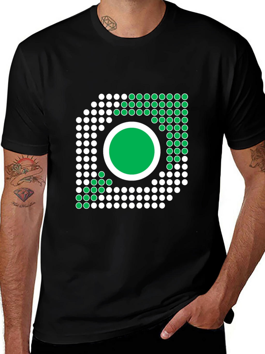 Geometric Dot Design T-Shirt