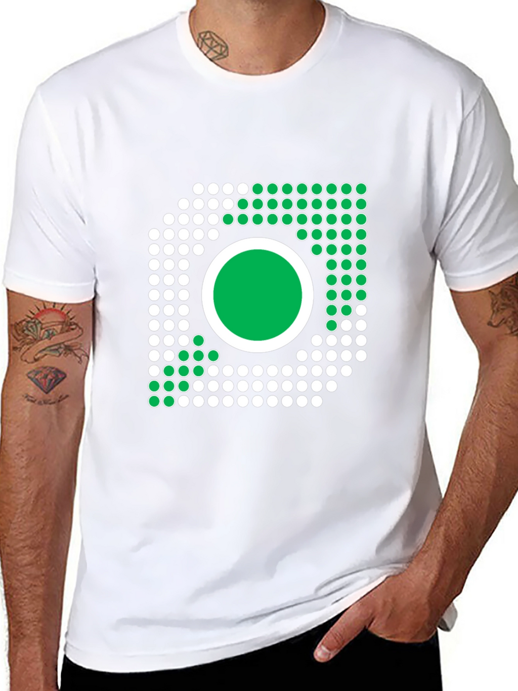 Geometric Dot Design T-Shirt
