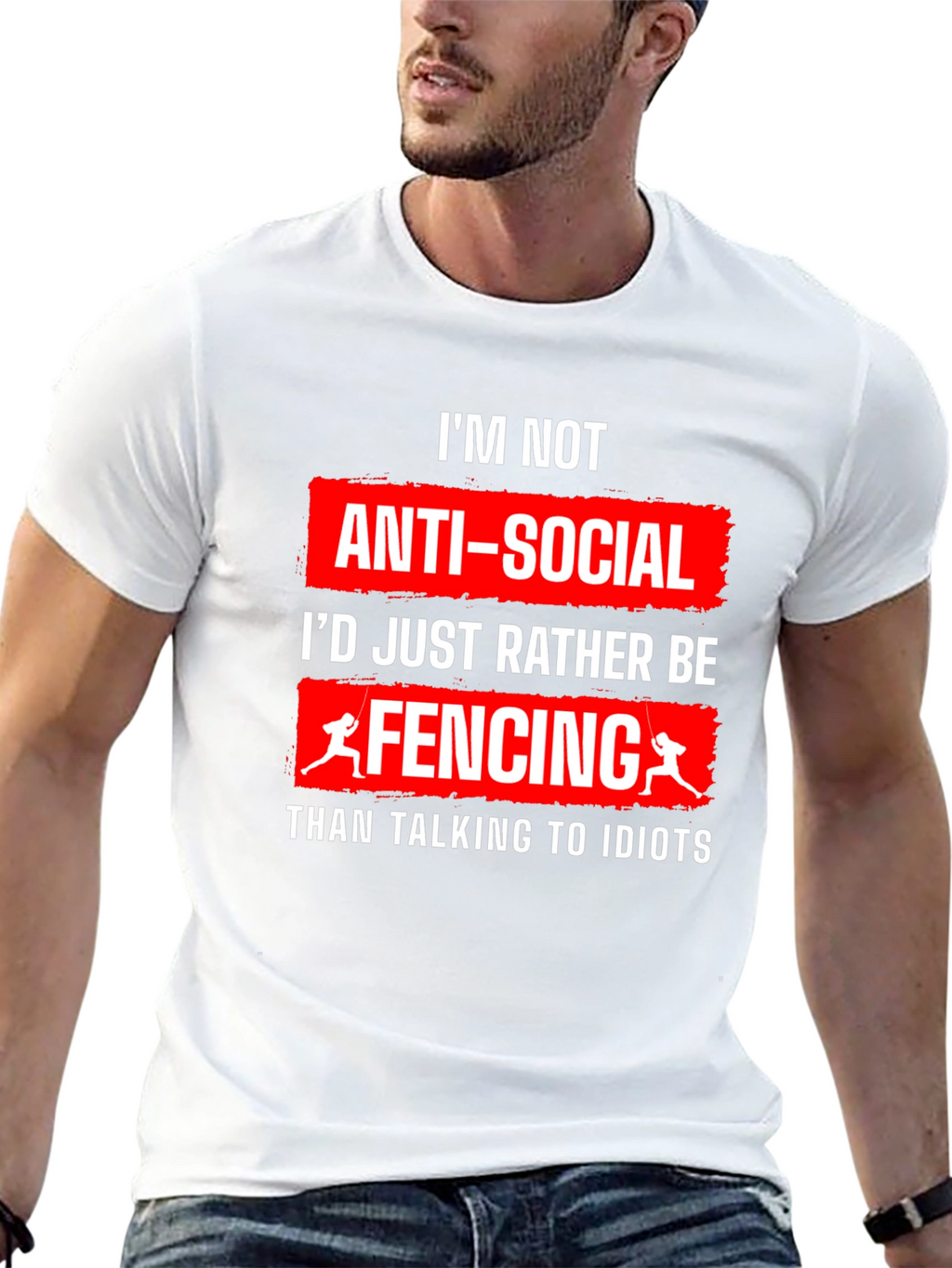Anti-Social Fencing T-Shirt - Funny Fencer Tee