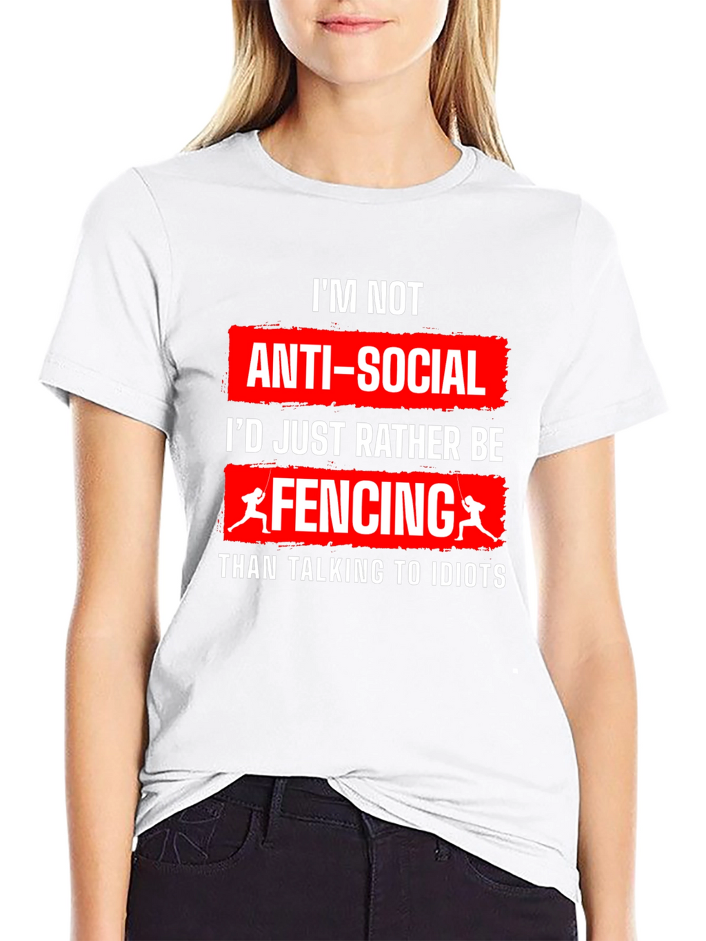 Anti-Social Fencing T-Shirt - Funny Fencer Tee