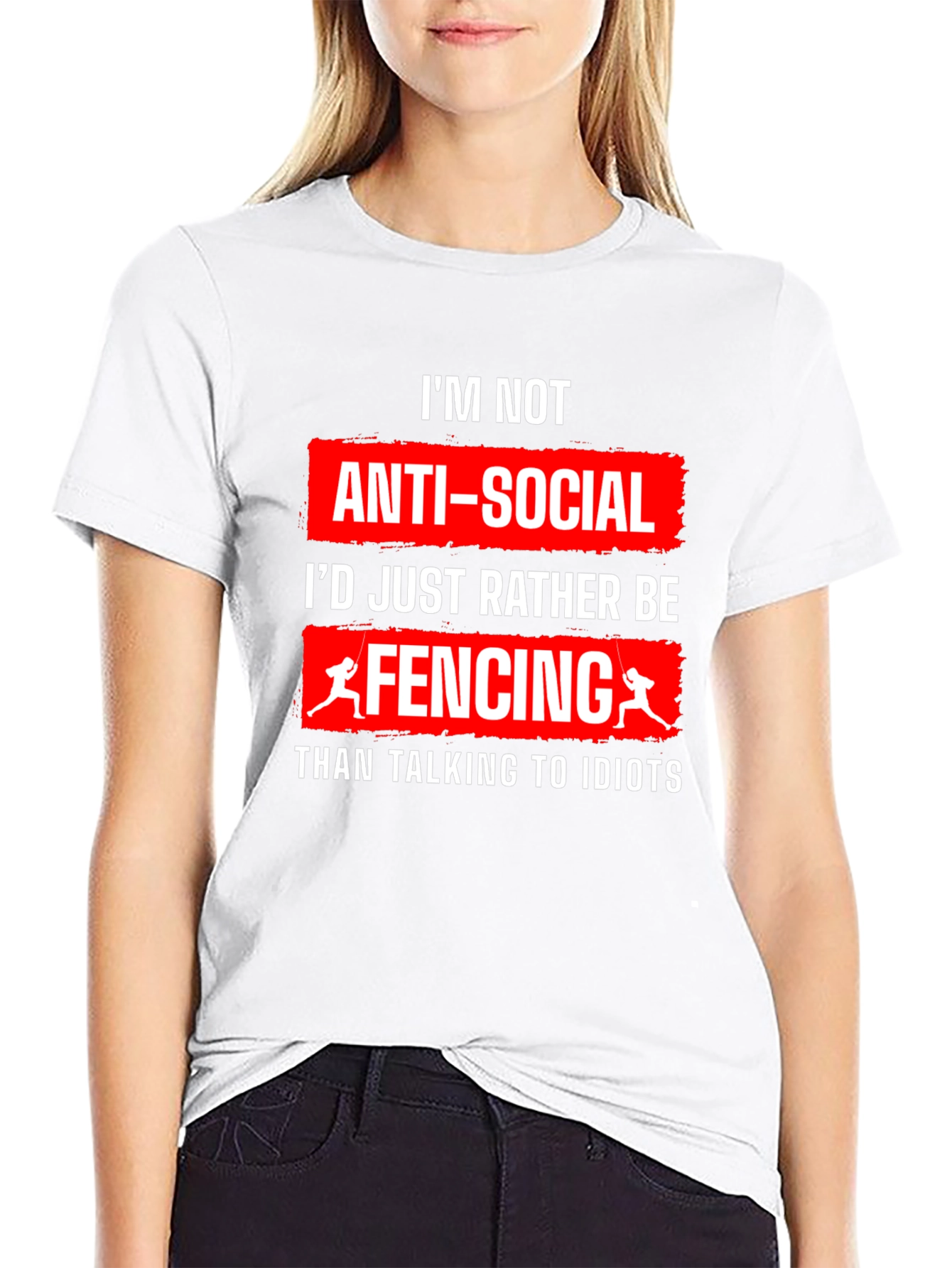 Anti-Social Fencing T-Shirt - Funny Fencer Tee