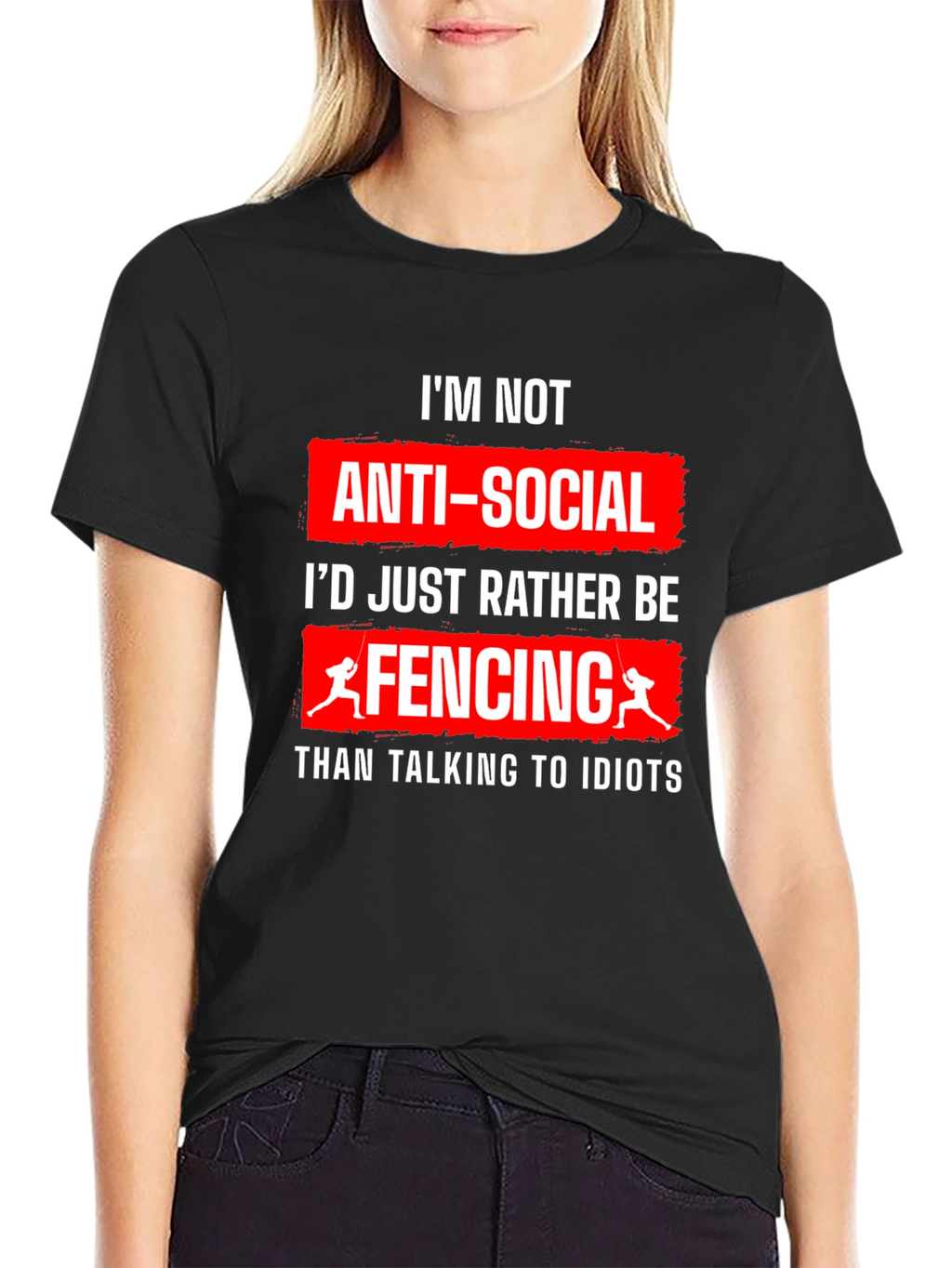 Anti-Social Fencing T-Shirt - Funny Fencer Tee
