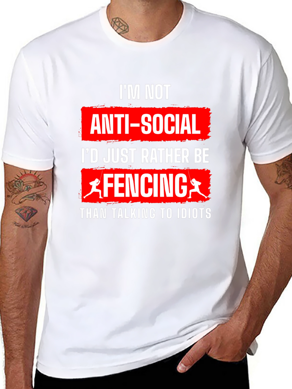 Anti-Social Fencing T-Shirt - Funny Fencer Tee
