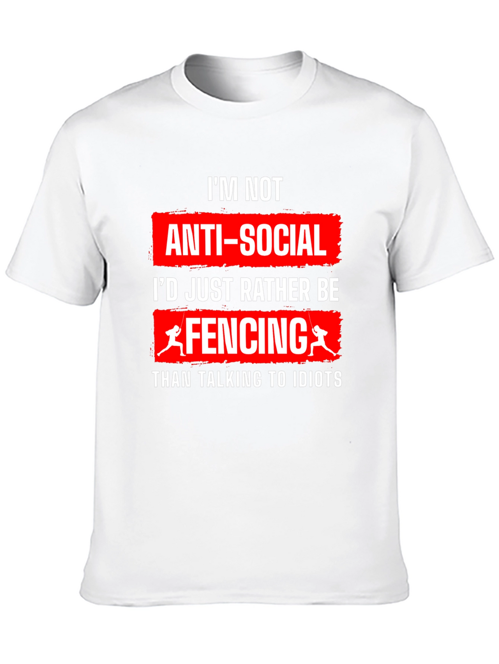Anti-Social Fencing T-Shirt - Funny Fencer Tee