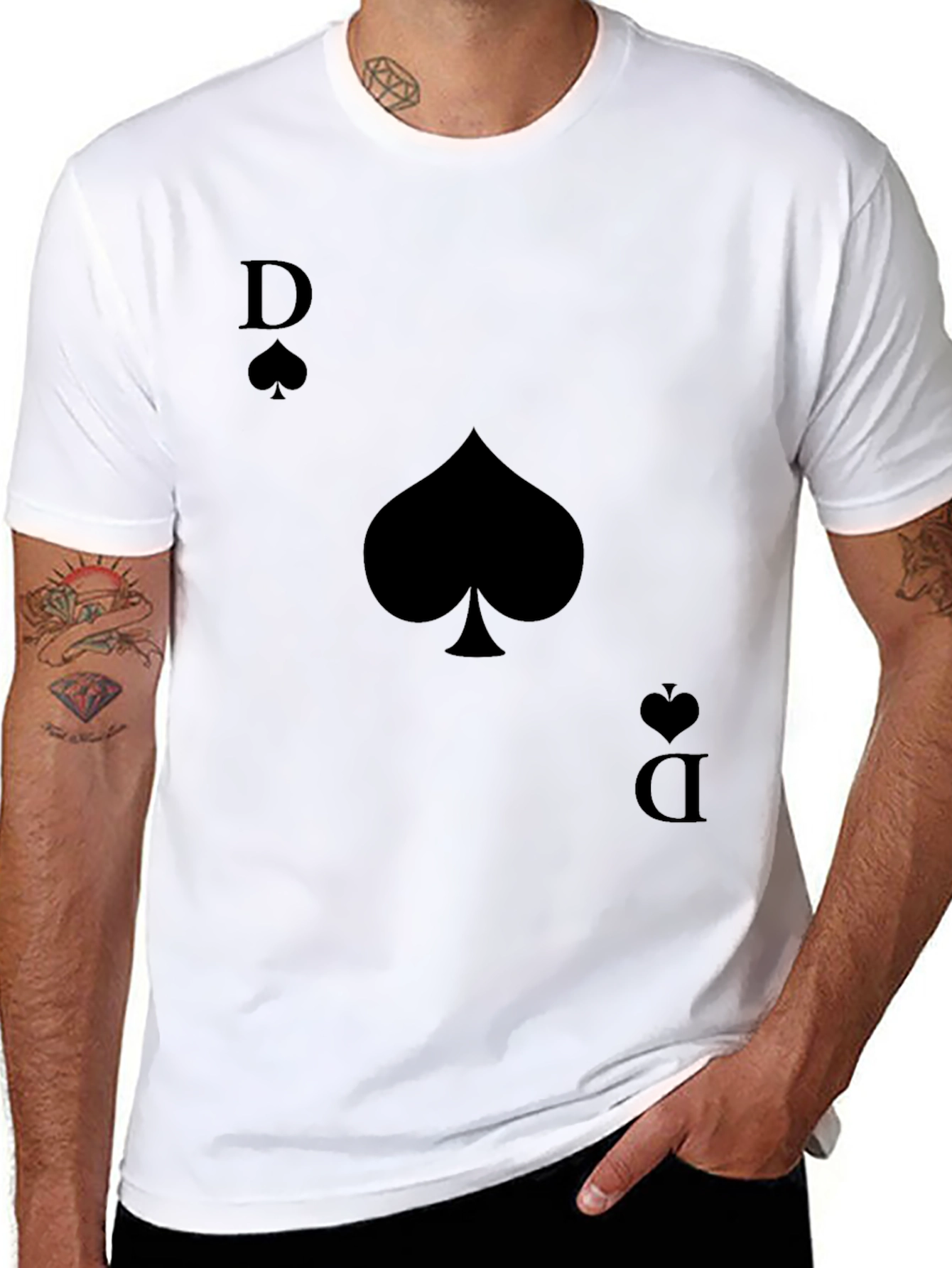 Queen of Spades Graphic Tee - Mens Black T-Shirt
