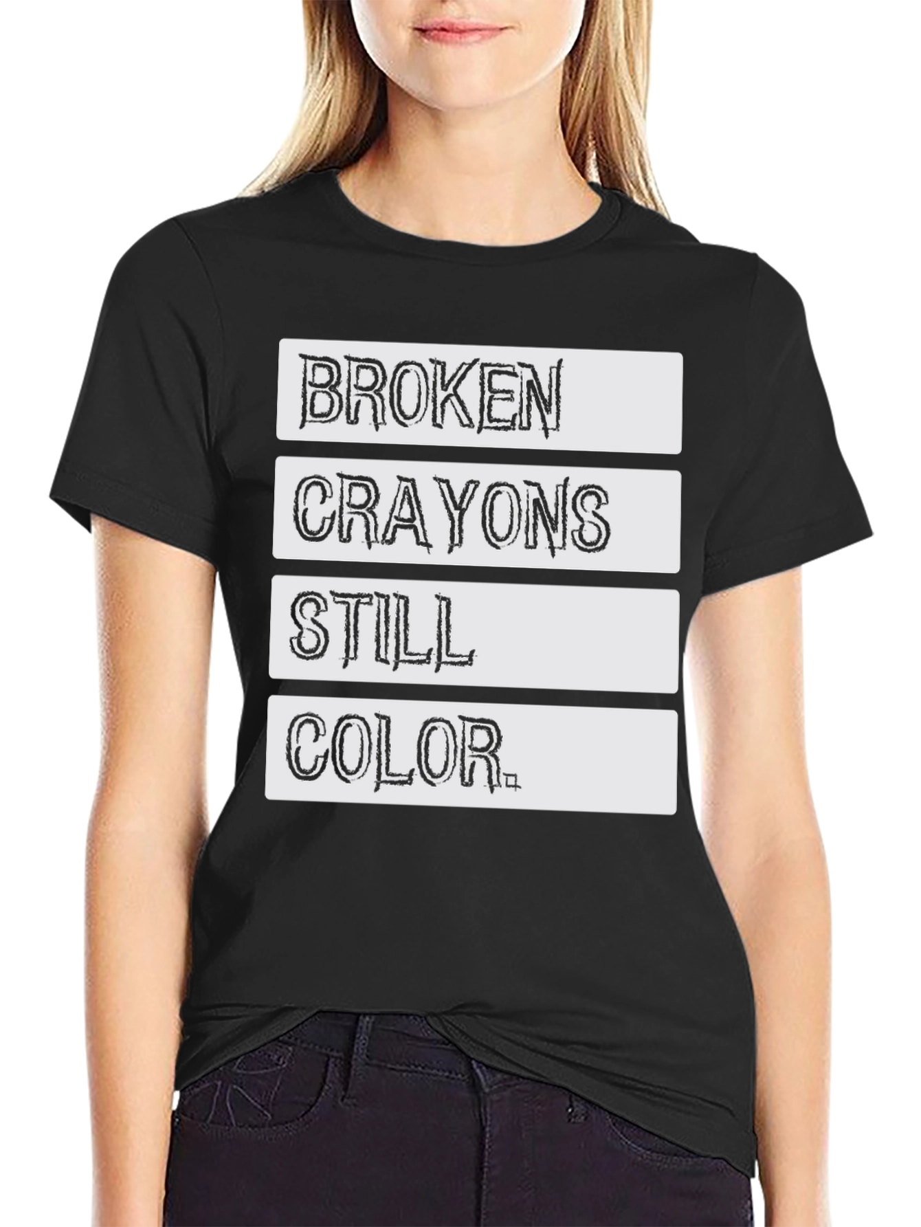 Broken Crayons Still Color Graphic T-Shirt