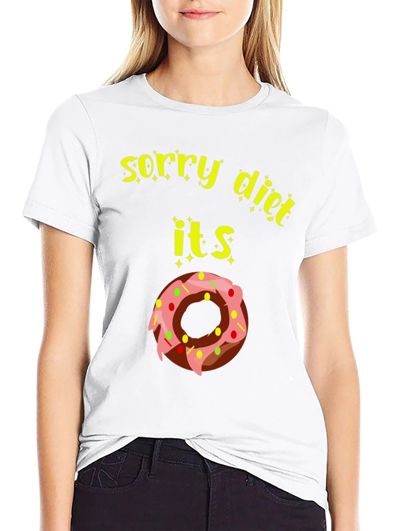 Sorry Diet Donut T-Shirt - Funny Foodie Tee