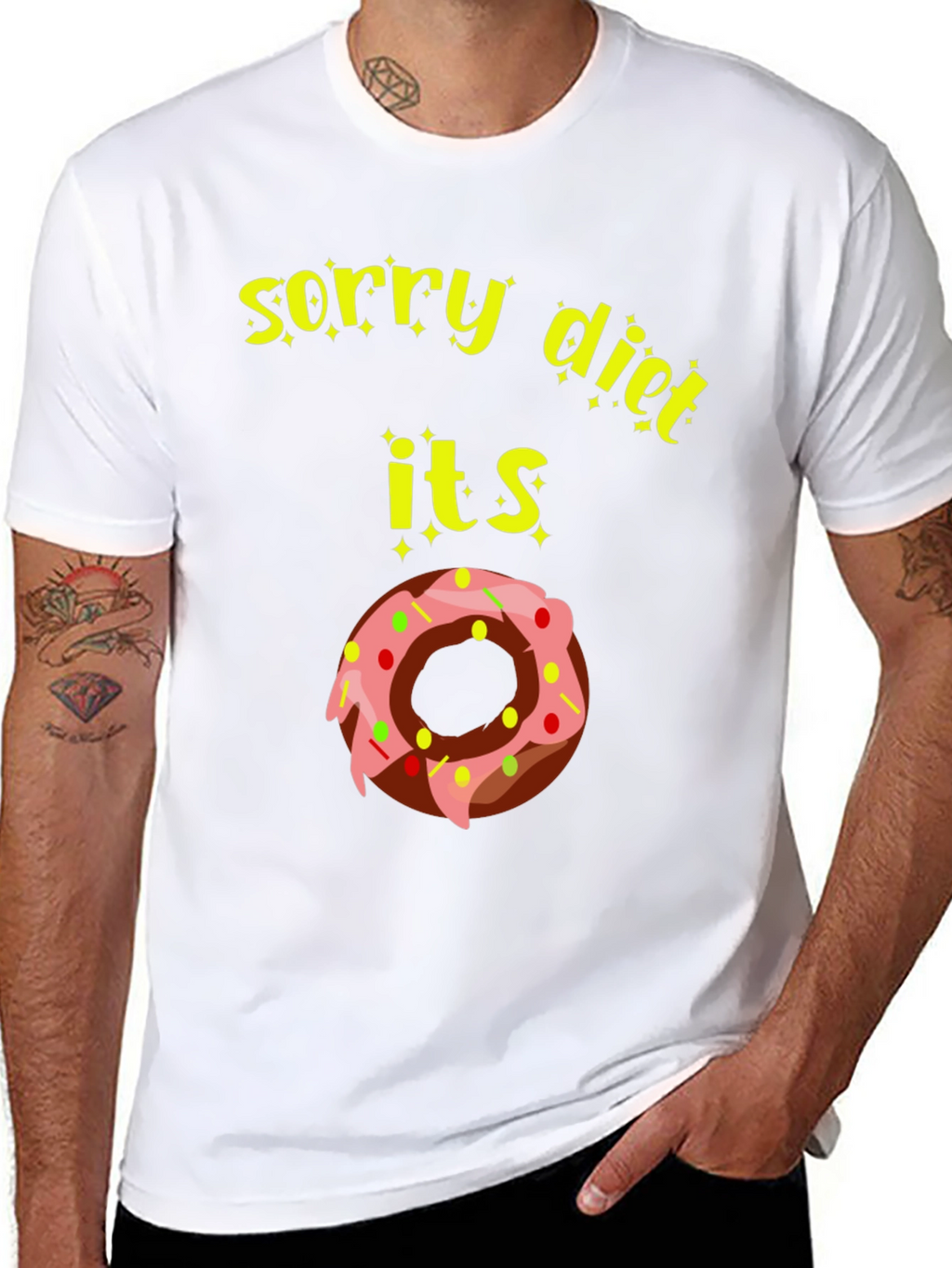 Sorry Diet Donut T-Shirt - Funny Foodie Tee
