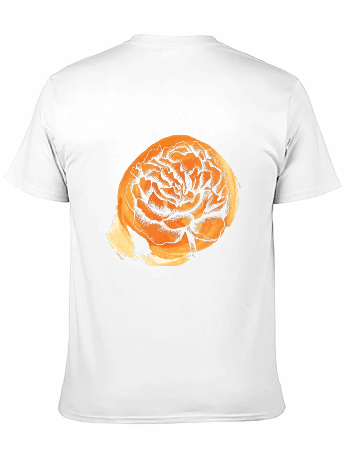 Black T-Shirt with Floral Graphic