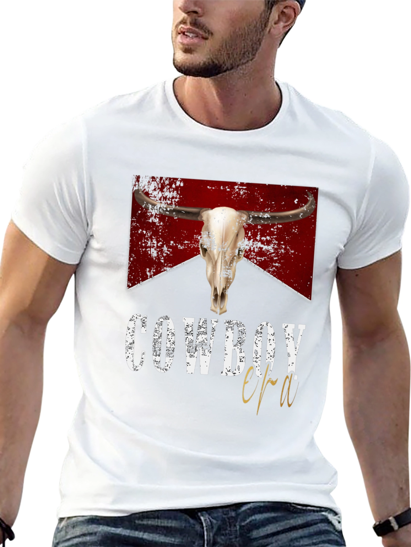Cowboy Era Graphic Tee - Western Style Black T-Shirt