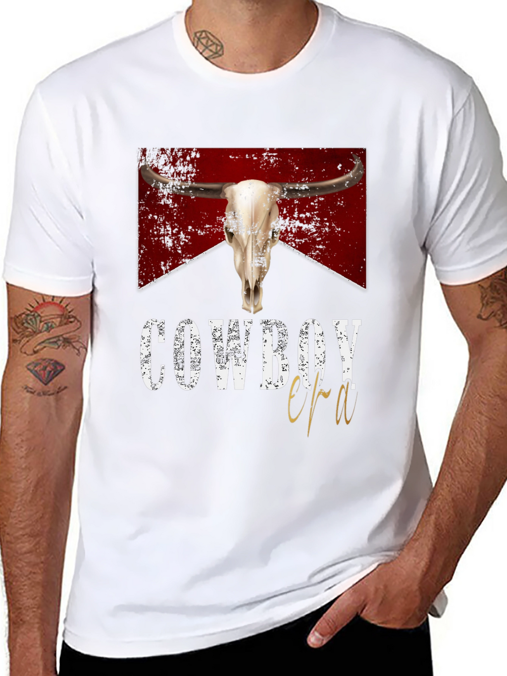 Cowboy Era Graphic Tee - Western Style Black T-Shirt