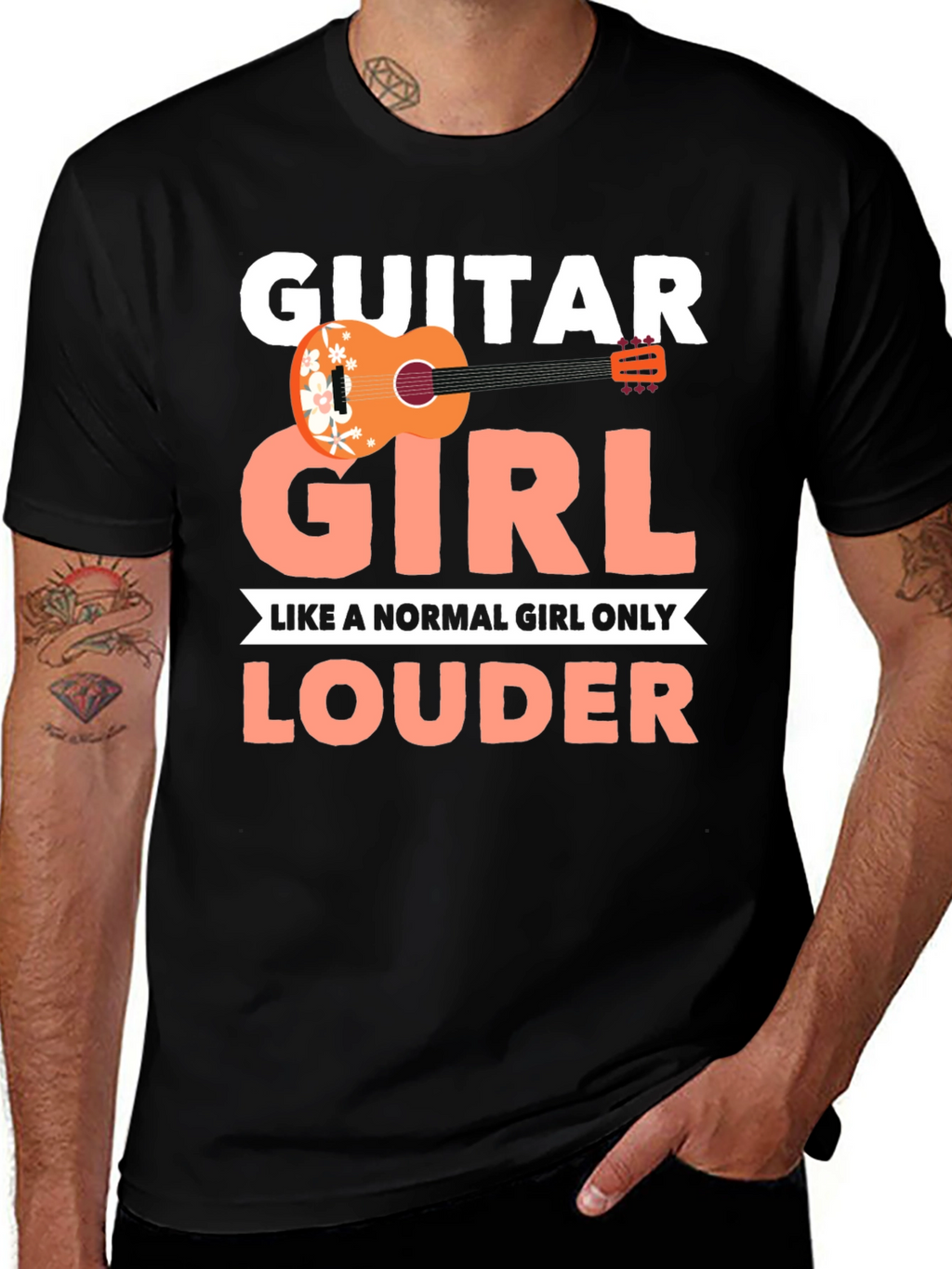 Guitar Girl Louder T-Shirt