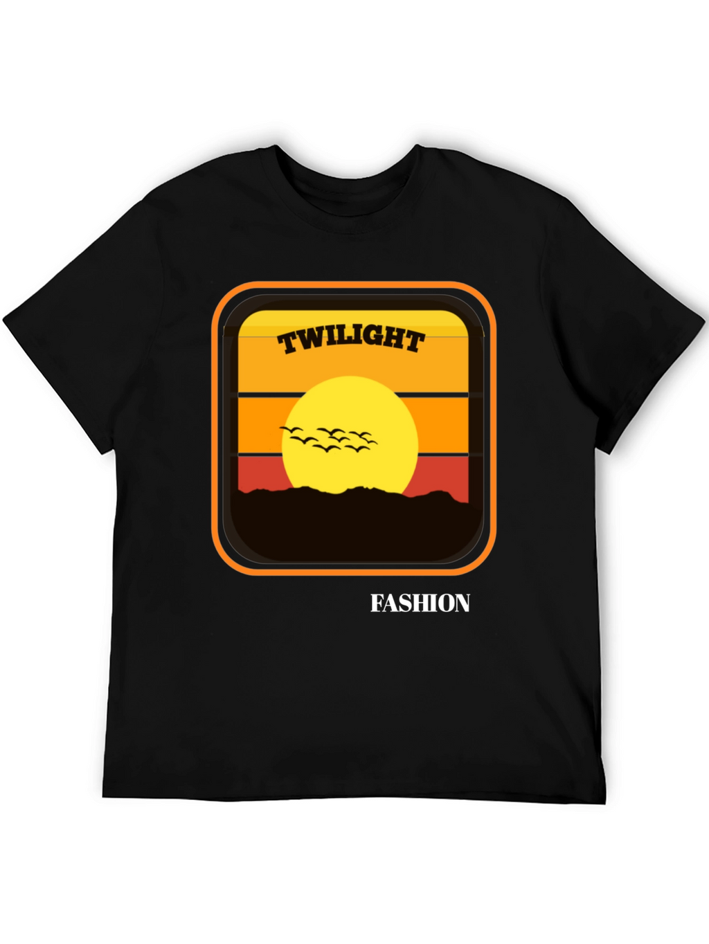 Twilight Fashion Graphic Tee - Retro Sunset Design
