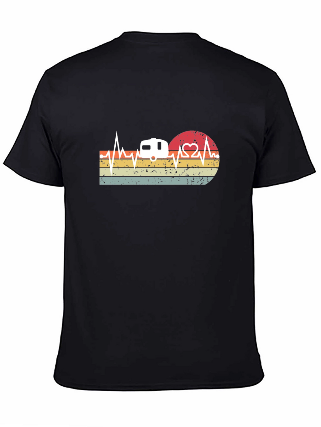 Retro Camping Heartbeat T-Shirt