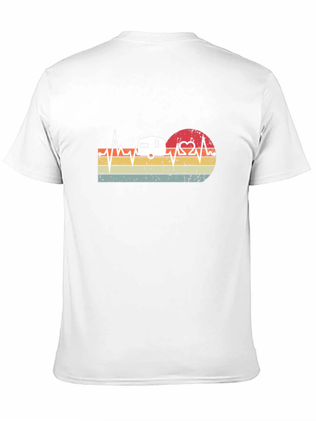 Retro Camping Heartbeat T-Shirt