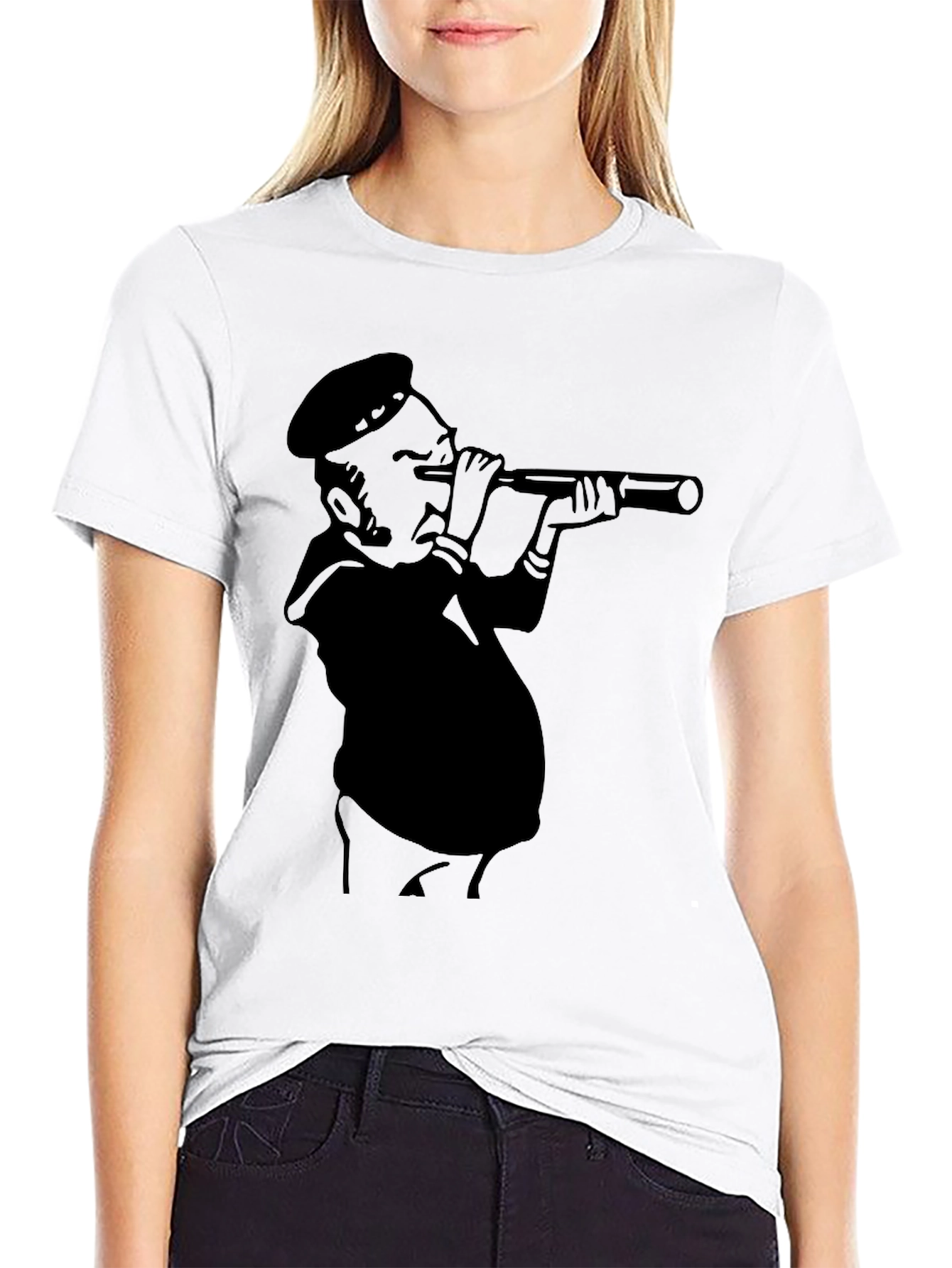 Nautical Lookout T-Shirt - Black Graphic Tee
