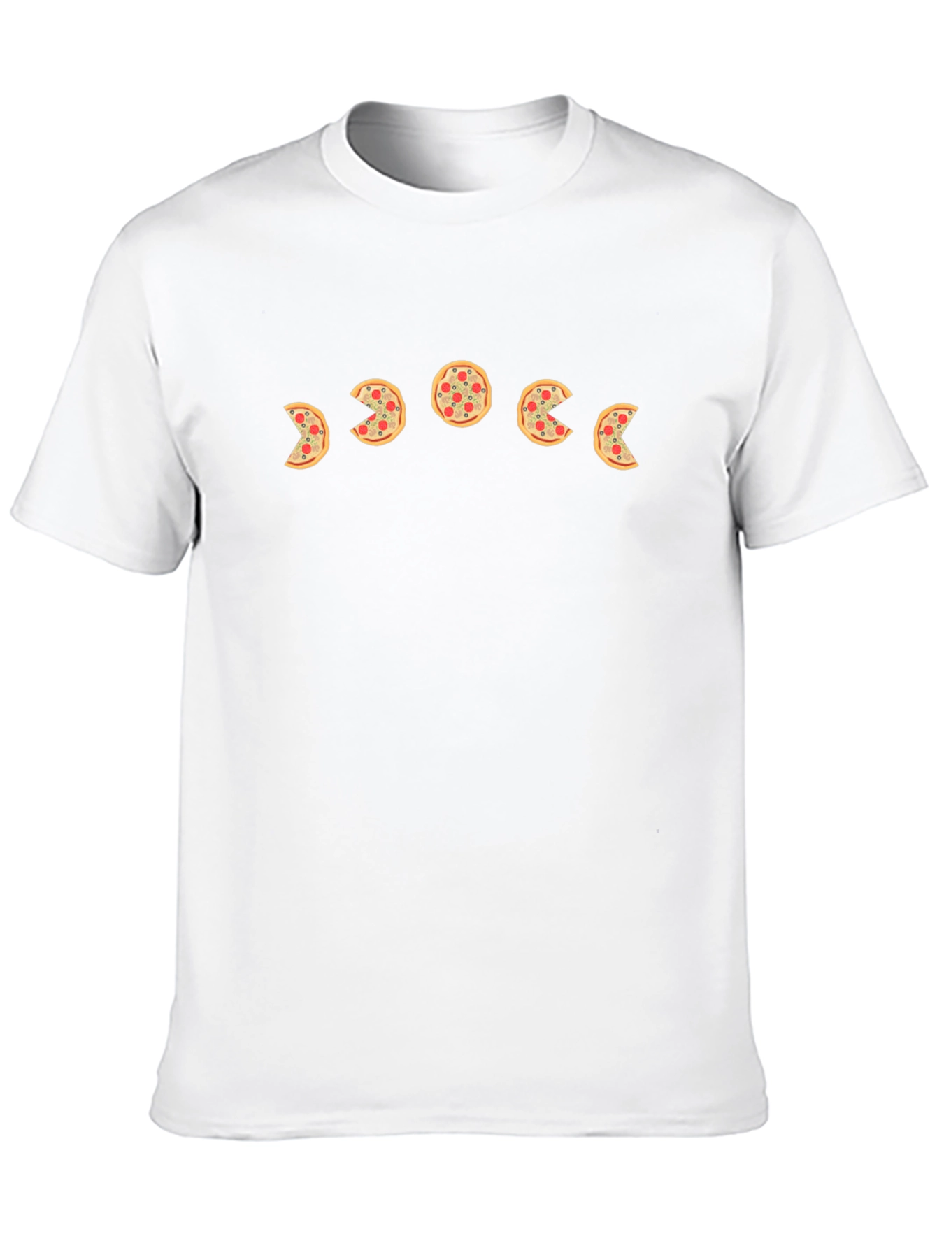 Pizza Moon Phase Black T-Shirt - Casual & Stylish